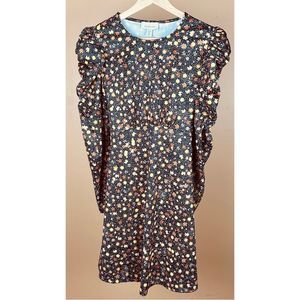 NWT Topshop Dresses Topshop Ruffle Hen Mini Dress With Ruched Detail size 2